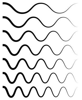 Dalgalı, dalgalı (zikzak) çizgi elemanı ayarlayın. Sallayarak etkisi olan satırlar