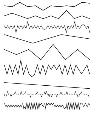 Dalgalı, dalgalı (zikzak) çizgi elemanı ayarlayın. Sallayarak etkisi olan satırlar