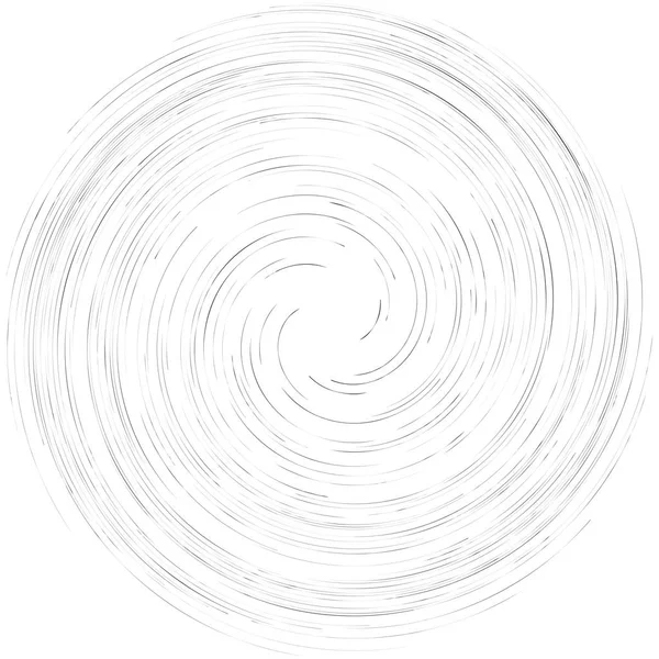 Gedetailleerde Kronkel, spiraal element. Whirlpool, zweefmolen effect. Cir — Stockvector