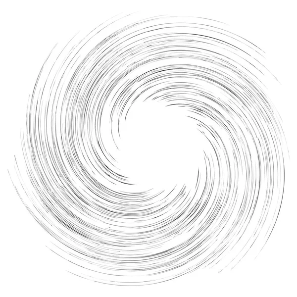 Gedetailleerde Kronkel, spiraal element. Whirlpool, zweefmolen effect. Cir — Stockvector