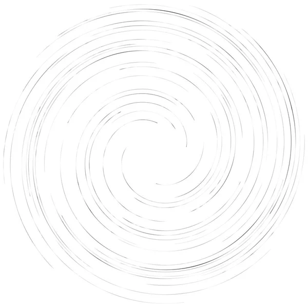 Gedetailleerde Kronkel, spiraal element. Whirlpool, zweefmolen effect. Cir — Stockvector