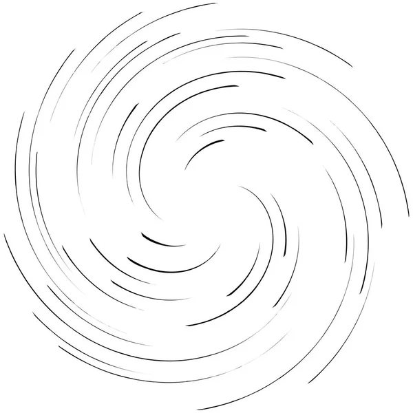 Giro detalhado, elemento espiral. Whirlpool, efeito de turbilhão. Cir —  Vetores de Stock
