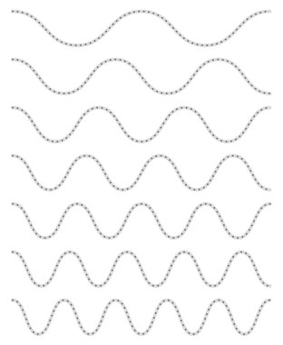 Dalgalı, dalgalı (zikzak) çizgi elemanı ayarlayın. Sallayarak etkisi olan satırlar