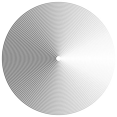 Eşmerkezli, radyal daireler deseni. Yayılan, dairesel spiral, 