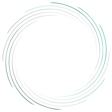Soyut spiral, büküm. Radyal girdap, kıvrımlı, dalgalı çizgiler elemanı. Dairesel, eşmerkezli döngü deseni. Dön, girdap tasarımı. Kasırga, girdap illüstrasyon