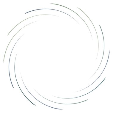 Soyut spiral, büküm. Radyal girdap, kıvrımlı, dalgalı çizgiler elemanı. Dairesel, eşmerkezli döngü deseni. Dön, girdap tasarımı. Kasırga, girdap illüstrasyon