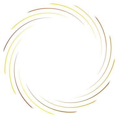 Soyut spiral, büküm. Radyal girdap, kıvrımlı, dalgalı çizgiler elemanı. Dairesel, eşmerkezli döngü deseni. Dön, girdap tasarımı. Kasırga, girdap illüstrasyon