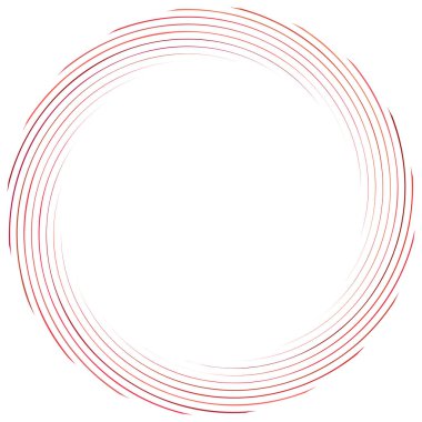 Soyut spiral, büküm. Radyal girdap, kıvrımlı, dalgalı çizgiler elemanı. Dairesel, eşmerkezli döngü deseni. Dön, girdap tasarımı. Kasırga, girdap illüstrasyon