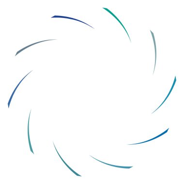 Soyut spiral, büküm. Radyal girdap, kıvrımlı, dalgalı çizgiler elemanı. Dairesel, eşmerkezli döngü deseni. Dön, girdap tasarımı. Kasırga, girdap illüstrasyon