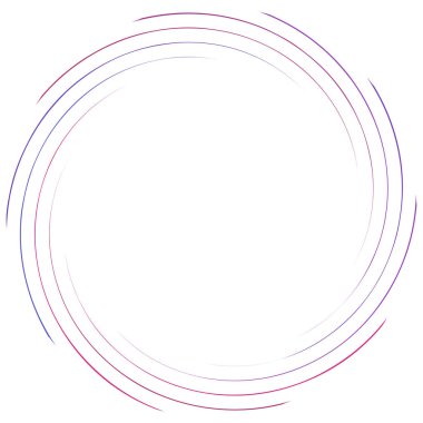 Soyut spiral, büküm. Radyal girdap, kıvrımlı, dalgalı çizgiler elemanı. Dairesel, eşmerkezli döngü deseni. Dön, girdap tasarımı. Kasırga, girdap illüstrasyon
