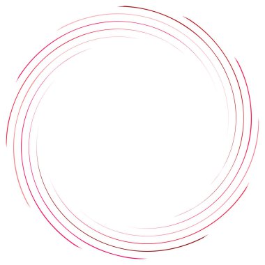 Soyut spiral, büküm. Radyal girdap, kıvrımlı, dalgalı çizgiler elemanı. Dairesel, eşmerkezli döngü deseni. Dön, girdap tasarımı. Kasırga, girdap illüstrasyon