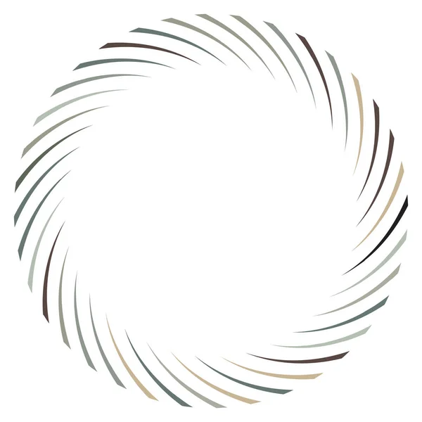 Абстрактна Спіраль Скручування Радіальний Вихор Вихрові Пишні Хвилясті Лінії Елемент — стоковий вектор