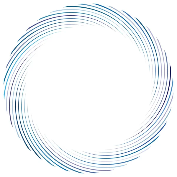 Abstrak Spiral Memutar Pusaran Radial Putaran Melengkung Elemen Garis Bergelombang - Stok Vektor