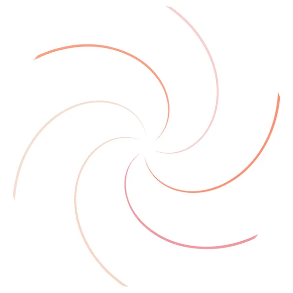 抽象的なスパイラル ねじれ 放射状旋回 旋回曲線 波線要素 円形の同心円ループ パターン 旋回デザイン 渦巻きイラスト — ストックベクタ