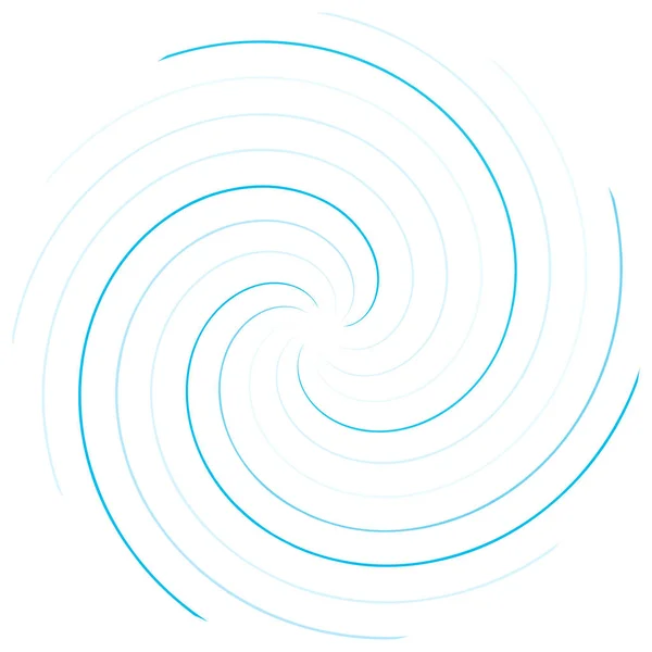 Abstrakte Spirale Drehung Radiale Wirbel Wirbel Kurvige Wellige Linien Element — Stockvektor