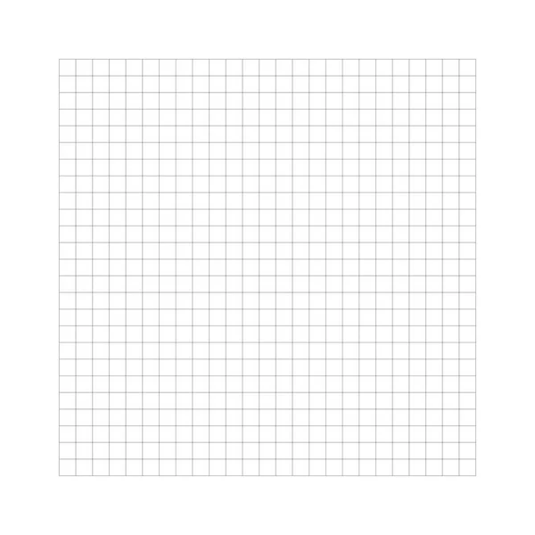 Gráfico, cuadrícula de líneas cuadradas regulares de papel de dibujo, patrón de malla. W — Vector de stock