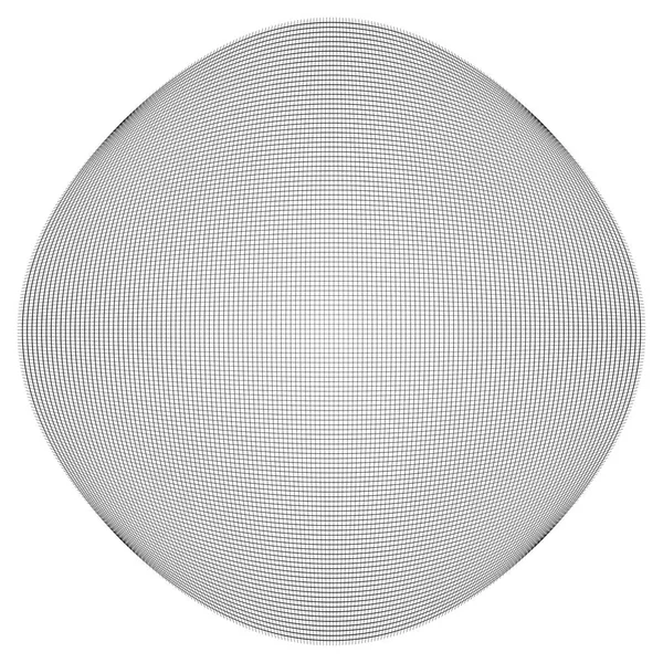 Sphère filaire, globe. Orbe, cercle avec maille, lignes de grille. Conc — Image vectorielle