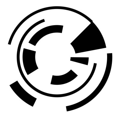 Geometrik daire. Bilimkurgu, yüksek teknoloji Ui dairesel eleman