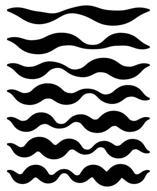 Dalgalı, dalgalı, zikzak çizgi elemanı ayarlayın. Sallayarak etkisi olan satırlar