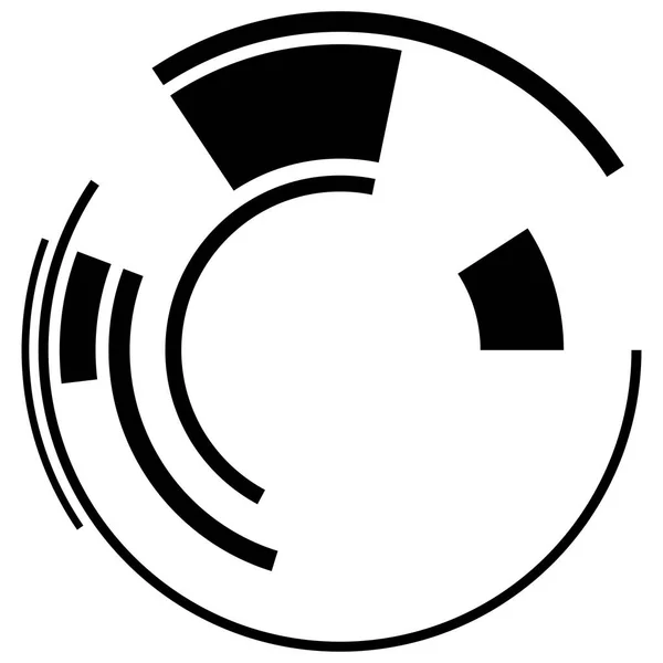 Un círculo geométrico. Ciencia ficción, elemento circular de interfaz de usuario de alta tecnología — Vector de stock