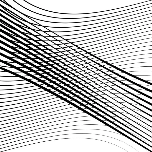 Agitant, motif de lignes ondulées. Lignes d'enchevêtrement ondulées et gonflantes gri — Image vectorielle