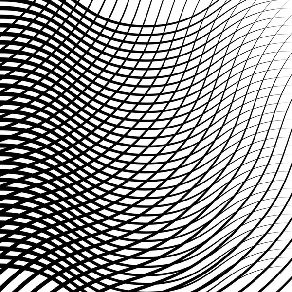 Ondulé, ondulant, zigzag lignes grille crosshatch, motif de maille. Résumés — Image vectorielle