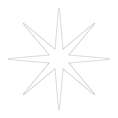 Editable hatları ile dairesel geometrik tasarım elemanı(lar) (outlin