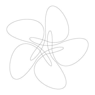 Editable hatları ile dairesel geometrik tasarım elemanı(lar) (outlin