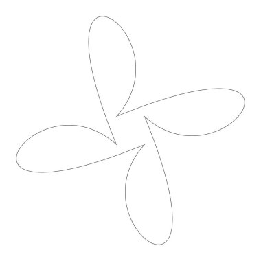 Editable hatları ile dairesel geometrik tasarım elemanı(lar) (outlin