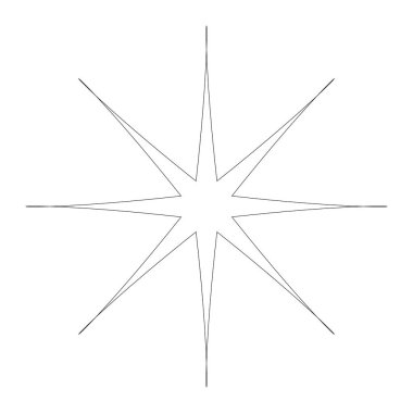 Editable hatları ile dairesel geometrik tasarım elemanı(lar) (outlin