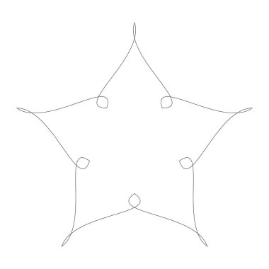 Editable hatları ile dairesel geometrik tasarım elemanı(lar) (outlin