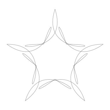 Editable hatları ile dairesel geometrik tasarım elemanı(lar) (outlin