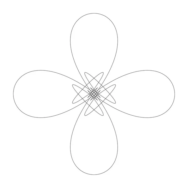 Elemento (s) de desenho geométrico circular (s) com linhas editáveis (outlin —  Vetores de Stock