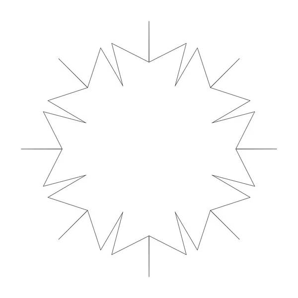 Elemento (s) de diseño geométrico circular con líneas editables (contorno) — Archivo Imágenes Vectoriales