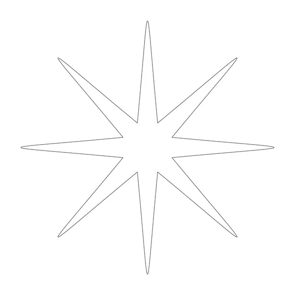 Circulair geometrisch ontwerpelement (en) met bewerkbare lijnen (outlin — Stockvector