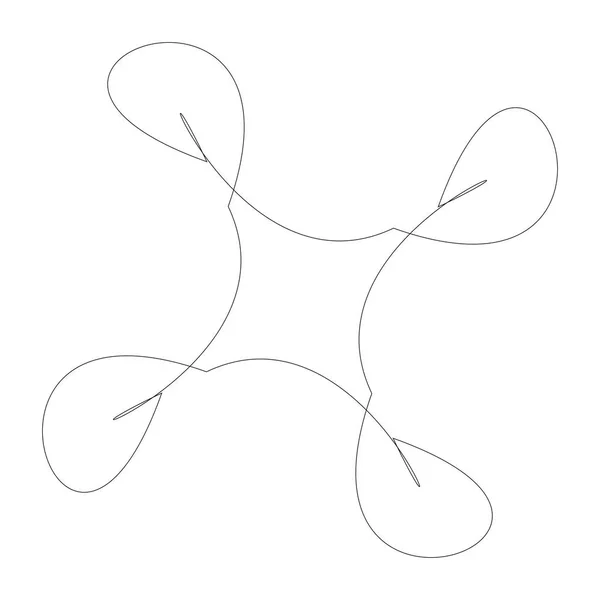 圆形几何设计元素，带可编辑线条（外带） — 图库矢量图片
