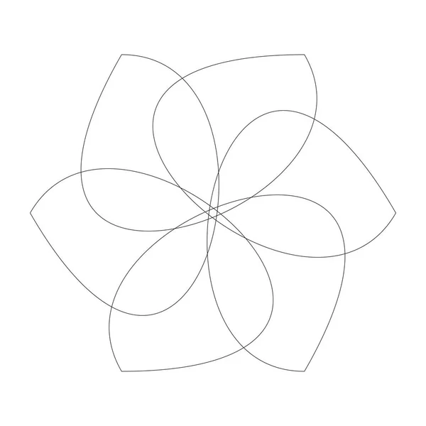 Elemento (s) de desenho geométrico circular (s) com linhas editáveis (outlin — Vetor de Stock