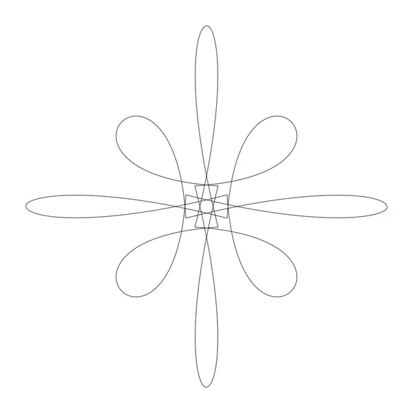 Körkörös geometriai tervezőelem (ek) szerkeszthető sorokkal (outlin — Stock Vector