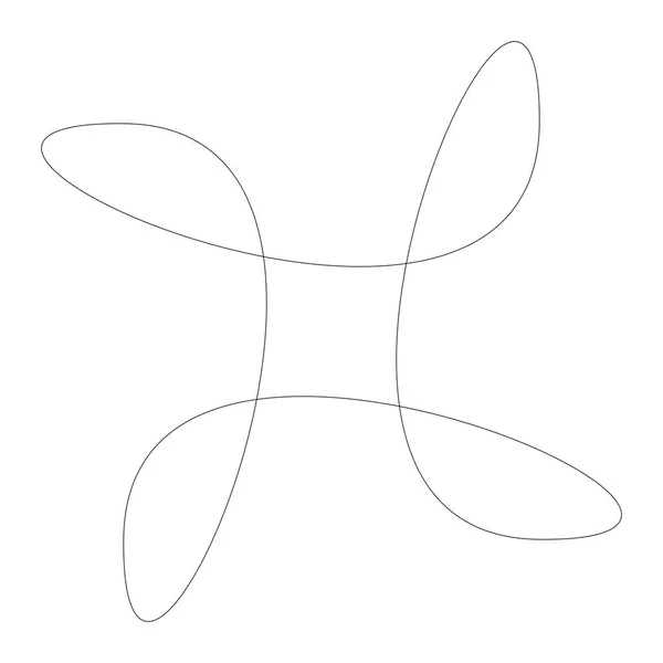 Okrągły element projektu geometrycznego z liniami edytowalnymi (outlin — Wektor stockowy