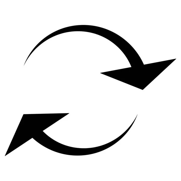 Kring, cirkel pijl rechts. Radiaal pijlpictogram, symbool. Clockwi — Stockvector