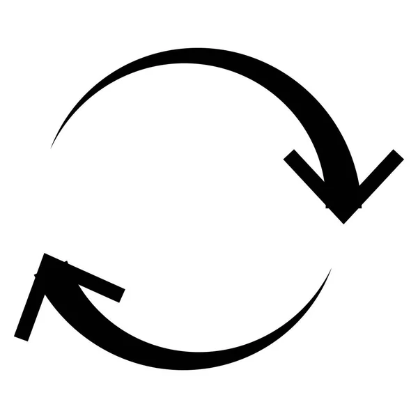 Cirkulär, Cirkelpil höger. Radiell pilikon, symbol. Clockwi — Stock vektor