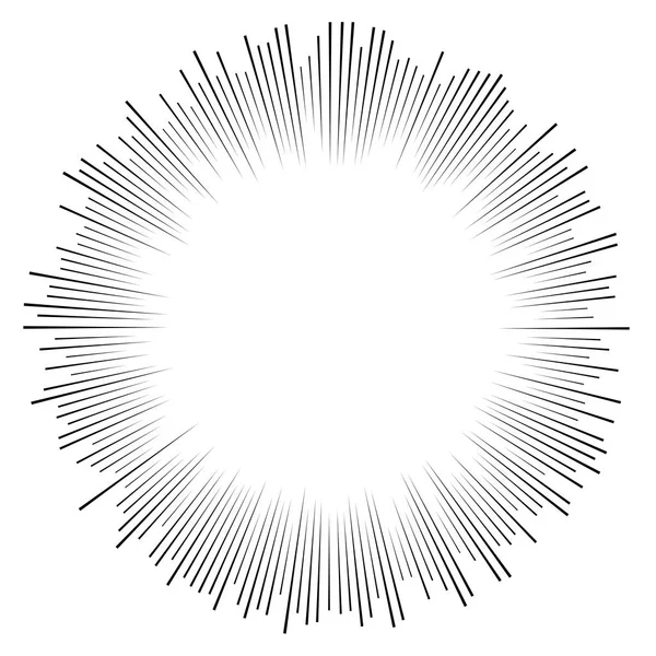 3D circulaire burst. Bolle bol, bol, Orb vervormen. Blazen de — Stockvector