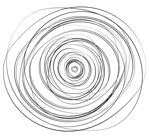 Concentrische cirkels. Radiaal, stralend ringen. Abstracte circulaire i — Stockvector