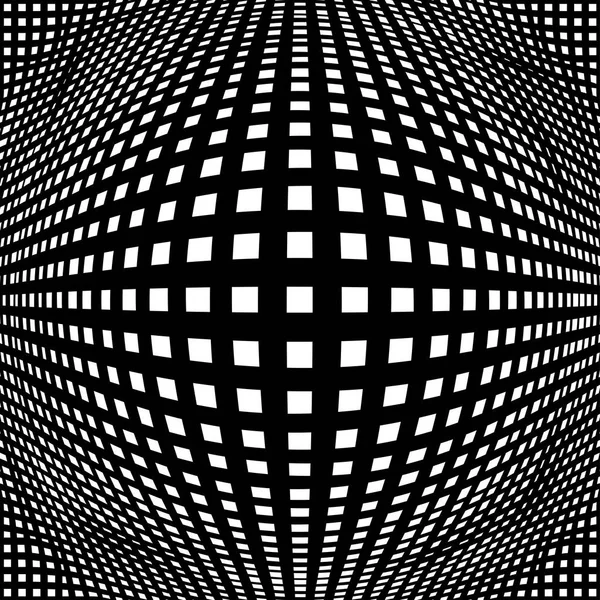 Explosión circular 3D. Globo convexo, esfera, distorsión orbital. Inflar de — Archivo Imágenes Vectoriales