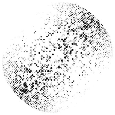 Yarım tonlu nokta. Noktalı, daireler desen. Küre, küre veya küre di