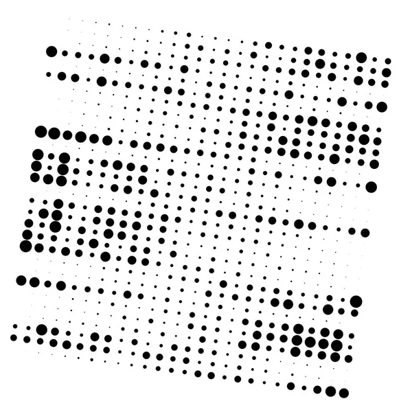 Pois Aléatoires Lignes Pointillées Rayures Cercles Demi Ton Illustration Speckle — Image vectorielle