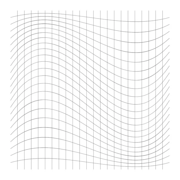 Ondeggiante, ondulato linee sottili. Ambra, delinquente, stringere strette distorsioni — Vettoriale Stock