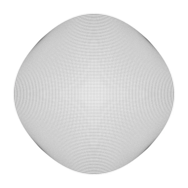 Orb, sphere of lines. round, globular, spheric grid, mesh. ball- — Stock Vector