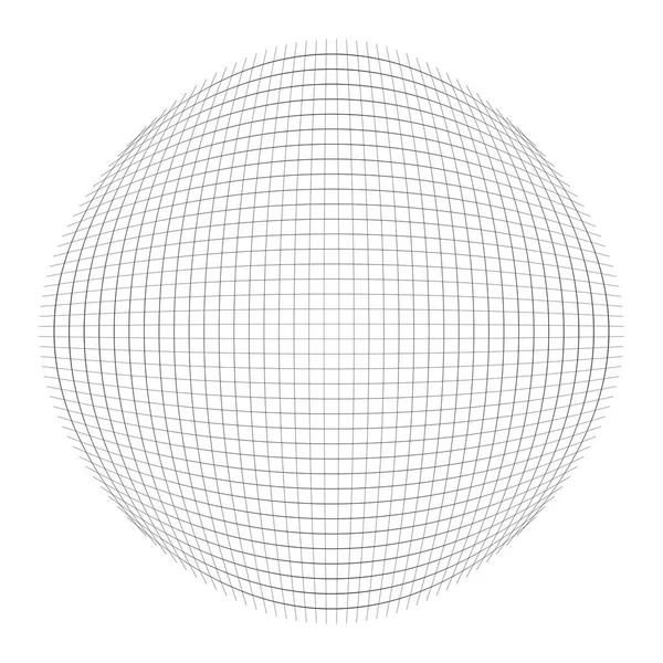 Orb, sphere of lines. round, globular, spheric grid, mesh. ball- — Stock Vector