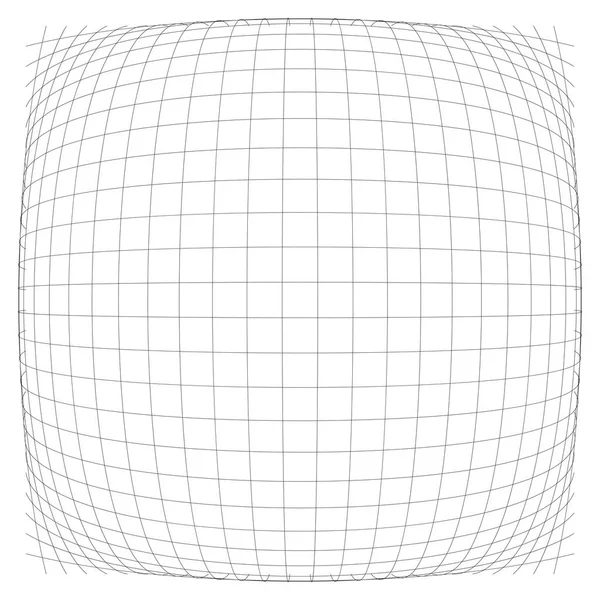 3D sphérique convexe, globe, orbe déformation, déformation — Image vectorielle